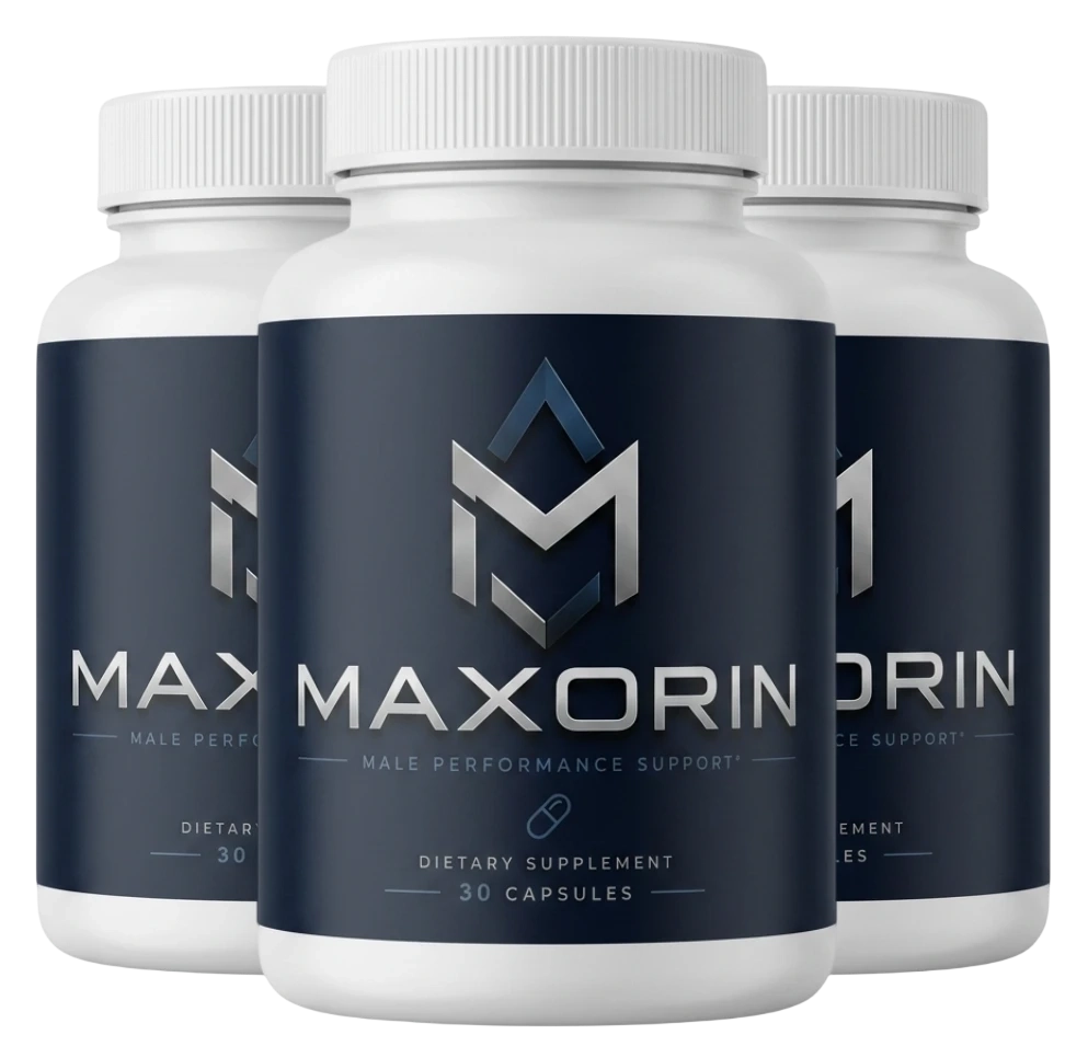 Maxorin male performance support three-bottle package