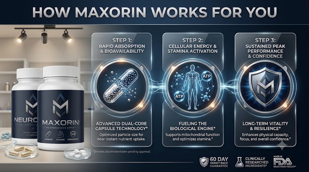 How Maxorin works: rapid absorption, cellular energy and stamina activation, sustained peak performance